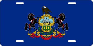 Pennsylvania Flag License Plates