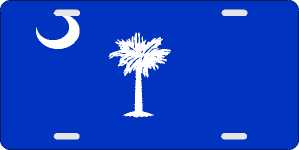 South Carolina Flag License Plates