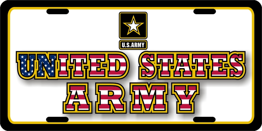 US Army (A) License Plates