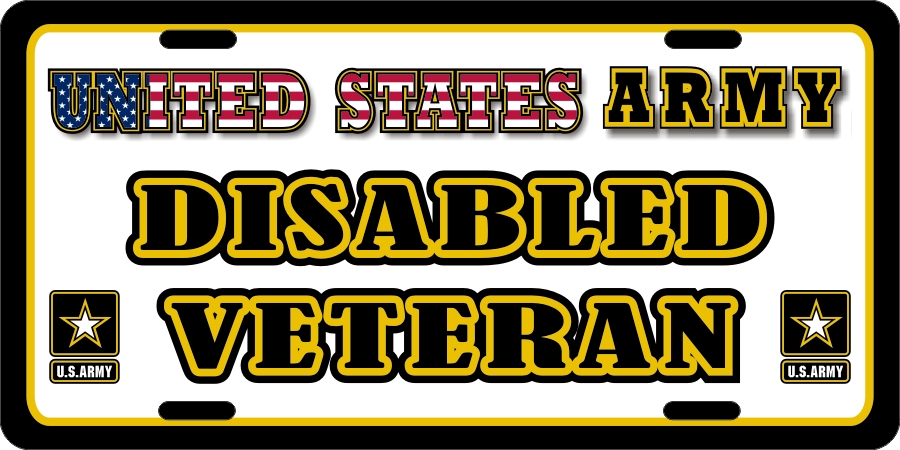 US Army Disabled Veteran License Plates