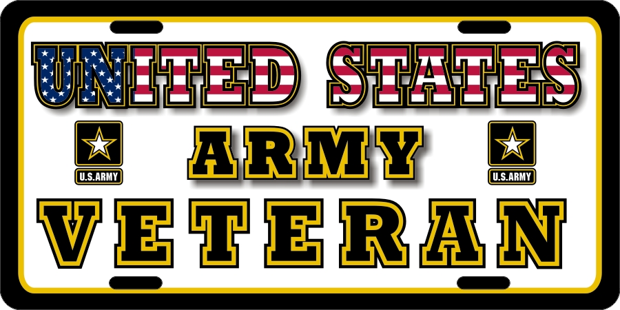 US Army Veteran License Plates