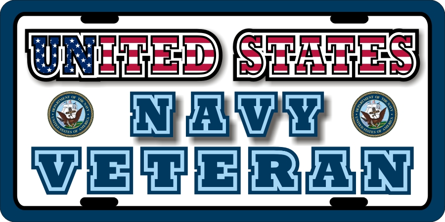 US Navy Veteran License Plates