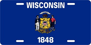 Wisconsin Flag License Plates