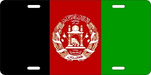World Flags Afghanistan License Plates