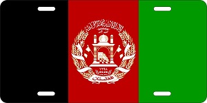 World Flags Afghanistan Flag License Plates