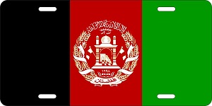 World Flags Afghanistan Flag License Plates