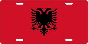 World Flags Albania Flag License Plates