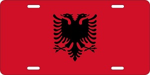 World Flags Albania Flag License Plates