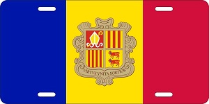 Andorra Flag License Plates