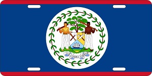 Belize Flag License Plates