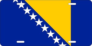 Bosnia Flag License Plates