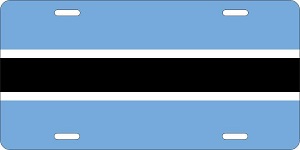 Botswana Flag License Plates