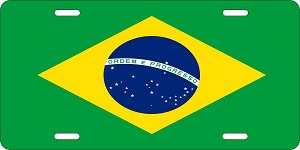 Brazil Flag License Plates