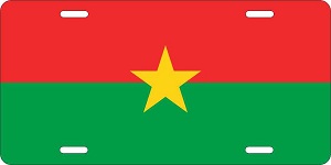 Burkina Flag License Plates