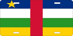 Central African Republic Flag License Plates