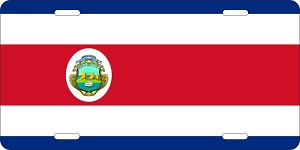 Costa Rica Flag License Plates
