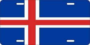 Iceland Flag License Plates