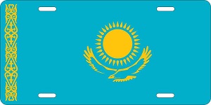 Kazakhstan Flag License Plates