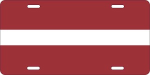 Latvia Flag License Plates