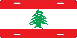 Lebanon Flag License Plates