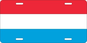 Luxembourg Flag License Plates
