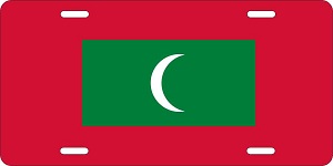 Maldives Flag License Plates