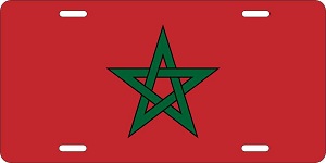 Morocco Flag License Plates
