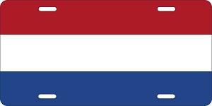 Netherlands Flag License Plates