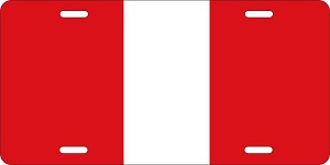 Peru Flag License Plates