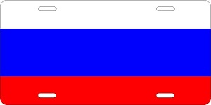 Russia Flag License Plates