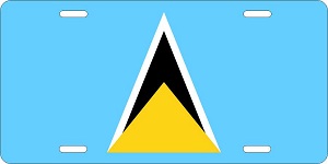 World Flags St Lucia License Plates