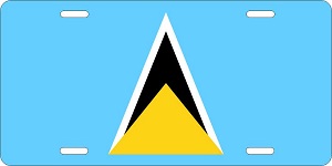 St Lucia Flag License Plates