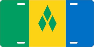 World Flags St Vincent & the Grenadines License Plates
