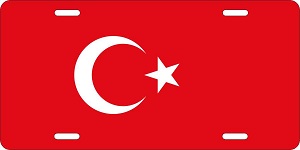 Turkey Flag License Plates