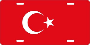 Turkey Flag License Plates