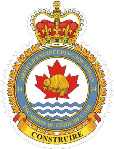 RCAF 14th Airfield Engineering Squadron Badge Decal