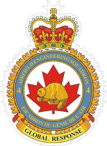 RCAF 4th Airfield Engineering Squadron Badge Decal
