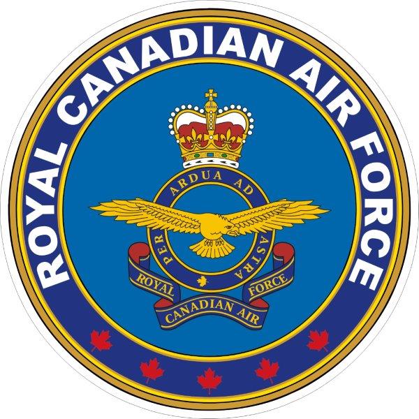Royal Canadian Air Force Emblem RCAF (ROUND) Decal