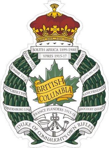 British Columbia Regiment Badge Decal