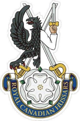 Royal Canadian Hussars Montreal Regiment Badge Decal