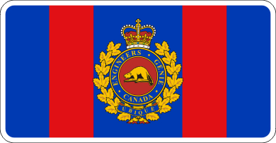 CF Military Engineering Flag with Badge Decal