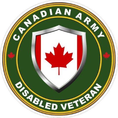 Canadian Army Disabled Vet (Ver 2) Decal