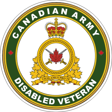 Canadian Army Disabled Veteran Decal