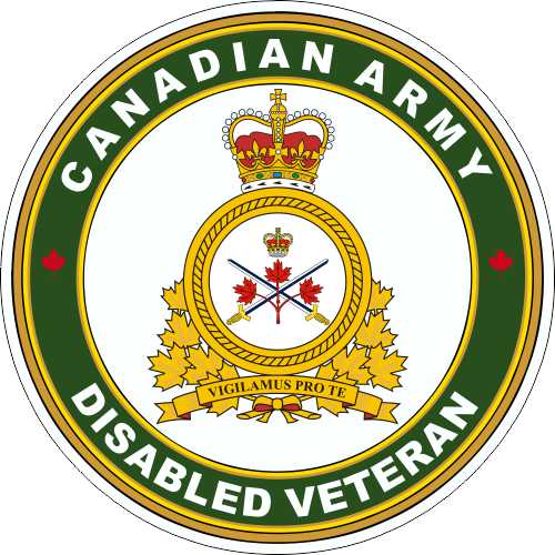Canadian Army DisabledVet (Ver 3) Decal