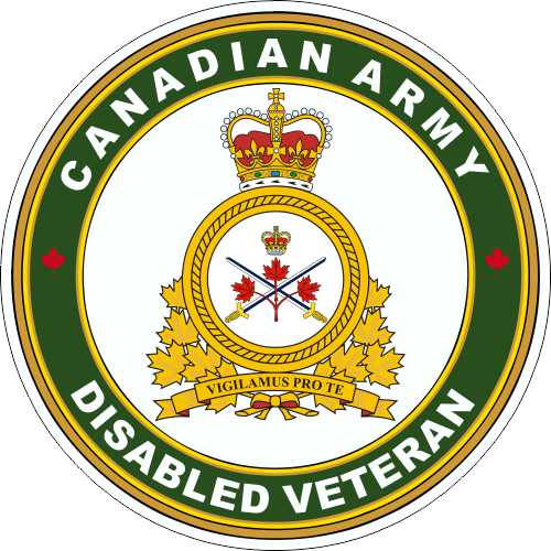 Canadian Army DisabledVet (Ver 3) Decal
