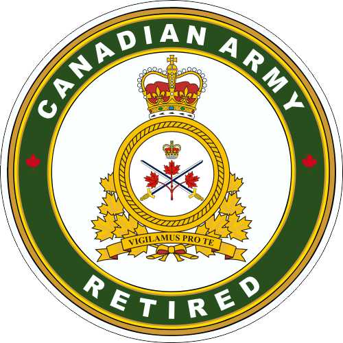 Canadian Army Retired (Ver 3) Decal