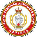 Royal Canadian Armoured Corps RCAC Retired Decal