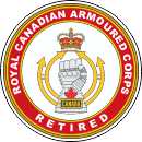 Royal Canadian Armoured Corps RCAC Retired Decal