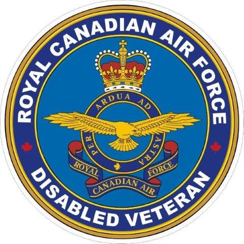 Royal Canadian Air Force RCAF Disabled Veteran Decal