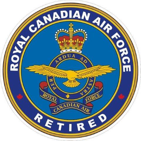 Royal Canadian Air Force RCAF Retired Decal